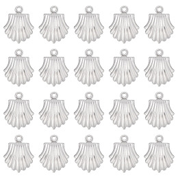 SUNNYCLUE 1 Box 100Pcs Silver Shell Charms 316 Stainless Steel Sea Charms Seashell Charm Ocean Beach Summer Hawaii Animals Charm for Jewelry Making Charms DIY Necklace Earrings Bracelet Craft Adult