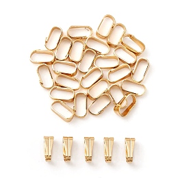 Honeyhandy 304 Stainless Steel Snap On Bails, Real 18K Gold Plated, 6x3x2.2mm, Inner Diameter: 5.5x2.5mm