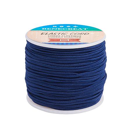 BENECREAT 2mm 55 Yards Elastic Cord Beading Stretch Thread Fabric Crafting Cord for Jewelry Craft Making (PrussianBlue)