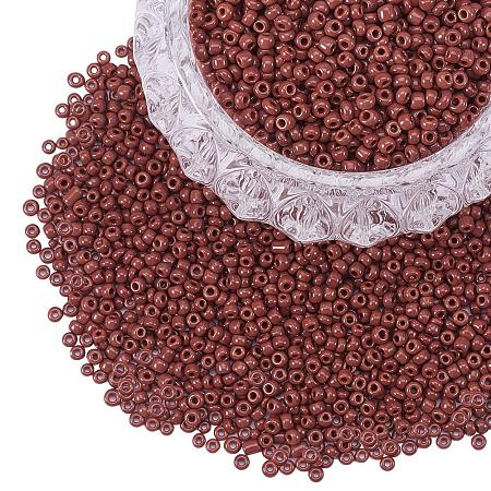 ARRICRAFT 6/0 Glass Seed Beads Round Pony Bead Diameter 4mm About 4500Pcs for Jewelry DIY Craft Brown Opaque Colors