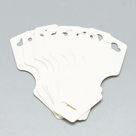 Honeyhandy Cardboard Necklace & Bracelet Display Cards, White, 9.5x3.7cm