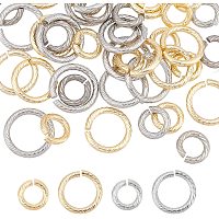 DICOSMETIC 40pcs 2 Sizes 2 Colors 10mm/15.2mm Jump Rings 304 Stainless Steel Open Jump Rings Twisted Jump Rings Chain Connector Rings for Neclace Bracelet Jewelry Making,Thick:2mm