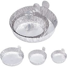 OLYCRAFT 90Pcs Labs Aluminum Foil Weighing Plate Aluminum Foil Weighing Dish Powder & Liquid Measuring Tray Scale Pan 3 Sizes Weighing Boats with Fluted Sides for Powder Dispenser Weighing Dishes