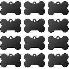 BENECREAT 30Pcs 0.9x1.5" Bone Shape Stamping Blanks Aluminum Blank Pendants with Hole for DIY Necklace Bracelet Jewelry Pendant Charms, 1mm in Thickness