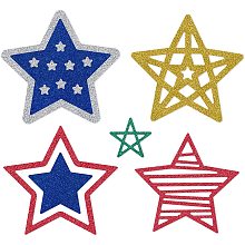 GLOBLELAND 4Pcs Pentagram Metal Cutting Dies President's Day Die Cuts for DIY Scrapbooking Wedding Birthday Valentine's Day Cards Making Album Envelope Decoration,Matte Platinum