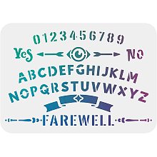 FINGERINSPIRE Ouija Board Stencil (12"x8"/30x21cm) Rectangle Ouija Board Painting Stencil Template Reusable DIY Stencil Template for Painting on Wood