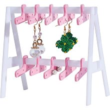 PandaHall Elite 40 Holes Earring Stand Earring Hanger Rack Acrylic Earring Holder Organizer with Hangers Earring Display Stands for Selling Woman Earring Ear Stud Merchant Show 5.5x3x5.1inch