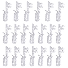 GORGECRAFT 20 PCS Valance Clips Clear Plastic Hidden Valance Clips Window Blind Clips with a 54mm Arc-Shaped Slat for Horizontal Blind Valance