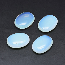 Honeyhandy Opalite Beads, No Hole, Oval, 44~45x33~34x9~12mm