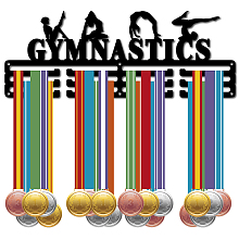 CREATCABIN Gymnastics Medal Hanger Display Medal Holder Sport Rack Award Metal Lanyard Holder Sturdy Wall Mounted Swimmer Runner Athletes Players Gift Over 60 Medals Olympic 15.7 x 5.9 Inch