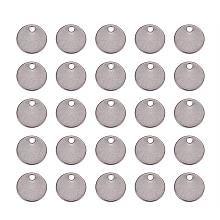 ARRICRAFT 150pcs 8mm 304 Stainless Steel Flat Round Shape Blank Stamping Tag Pendants Sets for Bracelet Earring Pendant Charms