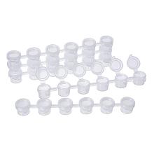 PandaHall Elite Empty Paint Strips - 150 Paint Cups 3ml (1 oz) Arts and Crafts Plastic Storage Containers for Schools, Summer Camps, Birthdays (6 Cups/Strips, 25 Strips)