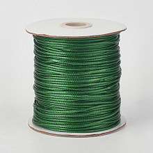 Honeyhandy Eco-Friendly Korean Waxed Polyester Cord, Dark Green, 2mm, about 90yards/roll(80m/roll)