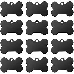 BENECREAT 30Pcs 0.9x1.5" Bone Shape Stamping Blanks Aluminum Blank Pendants with Hole for DIY Necklace Bracelet Jewelry Pendant Charms, 1mm in Thickness