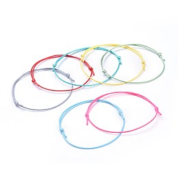 Honeyhandy Eco-Friendly Korean Waxed Polyester Cord Bracelet Making, Mixed Color, 10-5/8 inch~11 inch(27~28cm), 1mm