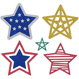 GLOBLELAND 4Pcs Pentagram Metal Cutting Dies President's Day Die Cuts for DIY Scrapbooking Wedding Birthday Valentine's Day Cards Making Album Envelope Decoration,Matte Platinum