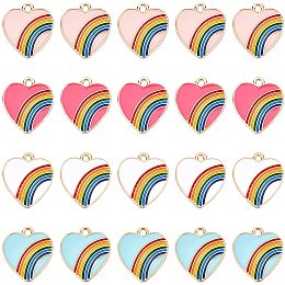 Nbeads Rainbow Alloy Enamel Pendants