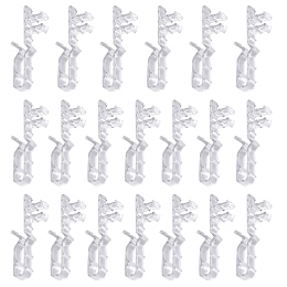 GORGECRAFT 20 PCS Valance Clips Clear Plastic Hidden Valance Clips Window Blind Clips with a 54mm Arc-Shaped Slat for Horizontal Blind Valance