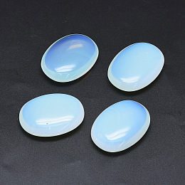 Honeyhandy Opalite Beads, No Hole, Oval, 44~45x33~34x9~12mm