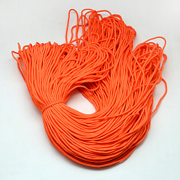 Honeyhandy Polyester & Spandex Cord Ropes, 16-Ply, Orange Red, 2mm, about 109.36 yards(100m)/bundle