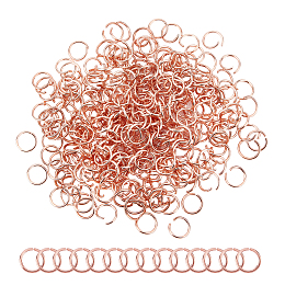 UNICRAFTALE about 300pcs Rose Gold Open Jump Rings 304 Stainless Steel O Shape Rings Jewelry Findings for DIY Bracelets Necklaces Jewelry Craft Making