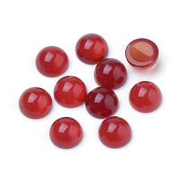 Honeyhandy Natural Carnelian Cabochons, Half Round/Dome, 6x3~4mm