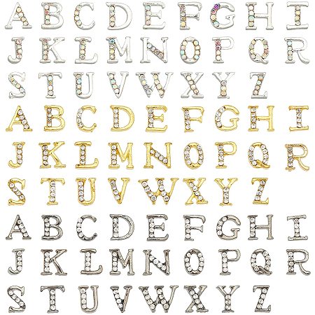 OLYCRAFT 78pcs Alphabet Resin Fillers 3-Color Alloy Epoxy Resin Supplies Metal Nail Charms Alphabet Filling Accessories Resin Charms for Resin Jewelry Making and Nail Arts