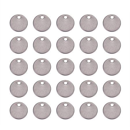 ARRICRAFT 150pcs 8mm 304 Stainless Steel Flat Round Shape Blank Stamping Tag Pendants Sets for Bracelet Earring Pendant Charms