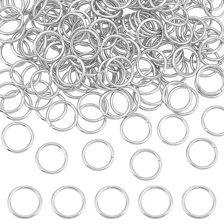 Unicraftale 150Pcs 304 Stainless Steel Jump Rings, Closed but Unsoldered, Open Jump Rings, Round Ring, Stainless Steel Color, 15 Gauge, 15x1.5mm, Inner Diameter: 12.3mm