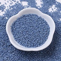 MIYUKI Delica Beads, Cylinder, Japanese Seed Beads, 11/0, (DB0266) Opaque Denim Blue Luster, 1.3x1.6mm, Hole: 0.8mm, about 2000pcs/bottle, 10g/bottle