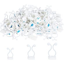 PandaHall Elite 200 pcs 3 Sizes Plant Climbing Wall Fixture Clips Resin Vine Fixer Plant Invisible Self-Adhesive Hook Plant Fixer Fixing Clip Vines Holder, White