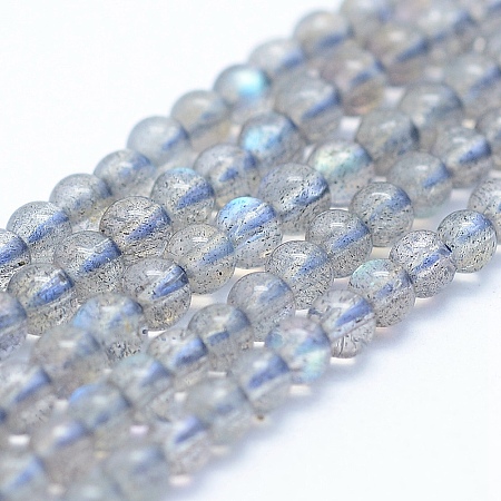 ARRICRAFT Natural Labradorite Beads Strands, Grade A++, Round, 3mm, Hole: 1mm, about 120pcs/strand, 15.5 inches(39.5cm)