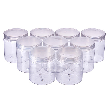 BENECREAT 9 Pack Transparent Slime Storage Favor Jars Wide-Mouth Containers Lids DIY Slime, Ingredients, Party Favors Other Crafts (2.83 x 3.14 Inch)