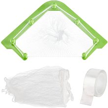 AHANDMAKER 100 Pcs Triangle Sink Strainer Net Corner Sink Garbage Storage, Triangle Tri-Holder Filter Hanging Drain Rack Mesh Bag for Kitchen Food Waste Leftover