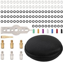 CHGCRAFT Darts Tune-up Kit Pack Dart Accessories Kits Including Alloy Dart Flight Wing Savers Protectors Dart Tool Plastic Dart Shaft Gasket Brass Installer for Dart Accessories Set, Mixed Color