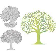 GLOBLELAND Vrious Trees Plants Hot Foil Plate for DIY Foil Paper Tree of Life DIY Foil Embossing for Scrapbooking Decor Cards Making Matte Platinum