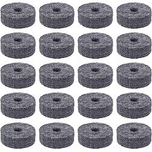 SUPERFINDINGS 20pcs Cymbal Felt Washer Set Gray Drum Cymbal Felt Pads Set 40.5x14.5mm Drum Cymbal Felt Pads Round Soft for Shelf Drum Kit Cymbal Replacement Accessories, Hole: 10.5mm