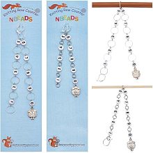 NBEADS 2 Pcs 2 Styles Sheep Charm Knitting Row Counter Chains, 0~9 Number Stitch Markers Acrylic Beads Crochet Stitch Marker Charms for Knitting Weaving Sewing Quilting Handmade Jewelry