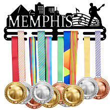 SUPERDANT Sports Medal Hanger Display Memphis Medal Hook Medal Hangers Cityscape Running Medal Displays Wall Mounted for 40+ Medal Rack Display Awards Ribbon Holder Athlete Gift for Runner