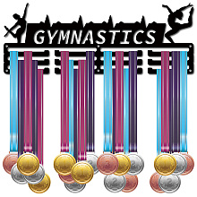 CREATCABIN Gymnastics Medal Hanger Display Sports Medal Holder Over 60+ Medals Award Iron Holder Rack Frame Wall Mounted Hanging for Medalist Dancer Gymnastics Marathon Athlete Gift 15.7 x 5.9 Inch