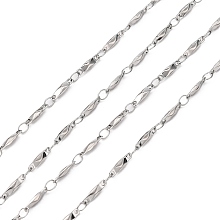 Honeyhandy 3.28 Feet 304 Stainless Steel Bar Link Chains, Decorative Chains, Soldered, Stainless Steel Color, 2x1.5mm