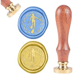 CRASPIRE Wax Seal Stamp Diving Life Vintage Wax Sealing Stamps Retro 25mm Removable Brass Head Wooden Handle for Envelopes Invitations Wine Packages Greeting Cards Weeding