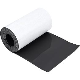 Self-Adhesive Silcone Cuttable Furniture Pads, Anti-Slip Anti-Scratch Floor Protectors, Black, 101x1.6mm, about 101cm/roll