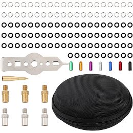 CHGCRAFT Darts Tune-up Kit Pack Dart Accessories Kits Including Alloy Dart Flight Wing Savers Protectors Dart Tool Plastic Dart Shaft Gasket Brass Installer for Dart Accessories Set, Mixed Color