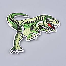 Honeyhandy Computerized Embroidery Cloth Iron on/Sew on Patches, Costume Accessories, Dinosaur, Green Yellow, 80x96x2mm