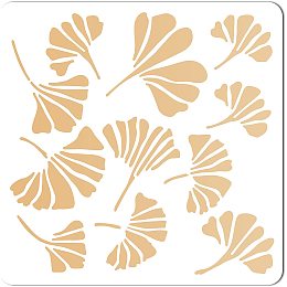 GORGECRAFT Large Ginko Leaves Stencils 12x12 Inch Reusable Leaf Stencil Template Signs Home Wall Decor for Painting on Wood Wall Scrapbook Card Floor Canvas and Tile Drawing