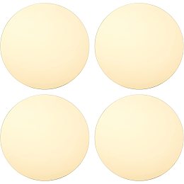 OLYCRAFT 8pcs 8 Inch Round Acrylic Mirror Sheet Self Adhesive Gold Mirror Stickers Acrylic Mirror Plate Decal Circles Flat Plate for Wall Decor Wedding Table Centerpiece - Thickness 1.5 mm