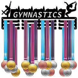 CREATCABIN Gymnastics Medal Hanger Display Sports Medal Holder Over 60+ Medals Award Iron Holder Rack Frame Wall Mounted Hanging for Medalist Dancer Gymnastics Marathon Athlete Gift 15.7 x 5.9 Inch