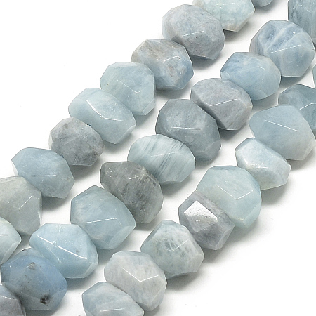 ARRICRAFT Natural Aquamarine Crystal Beads Strands, Faceted, Oval, 16~20x11~15x11~15mm, Hole: 1mm, about 28pcs/strand, 15.7 inches