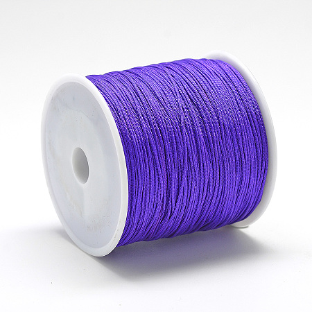 Honeyhandy Nylon Thread, Chinese Knotting Cord, Mauve, 1mm, about 284.33 yards(260m)/roll